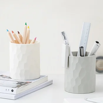 

Silicone Pen Holder Office Stationery Storage Box-beige