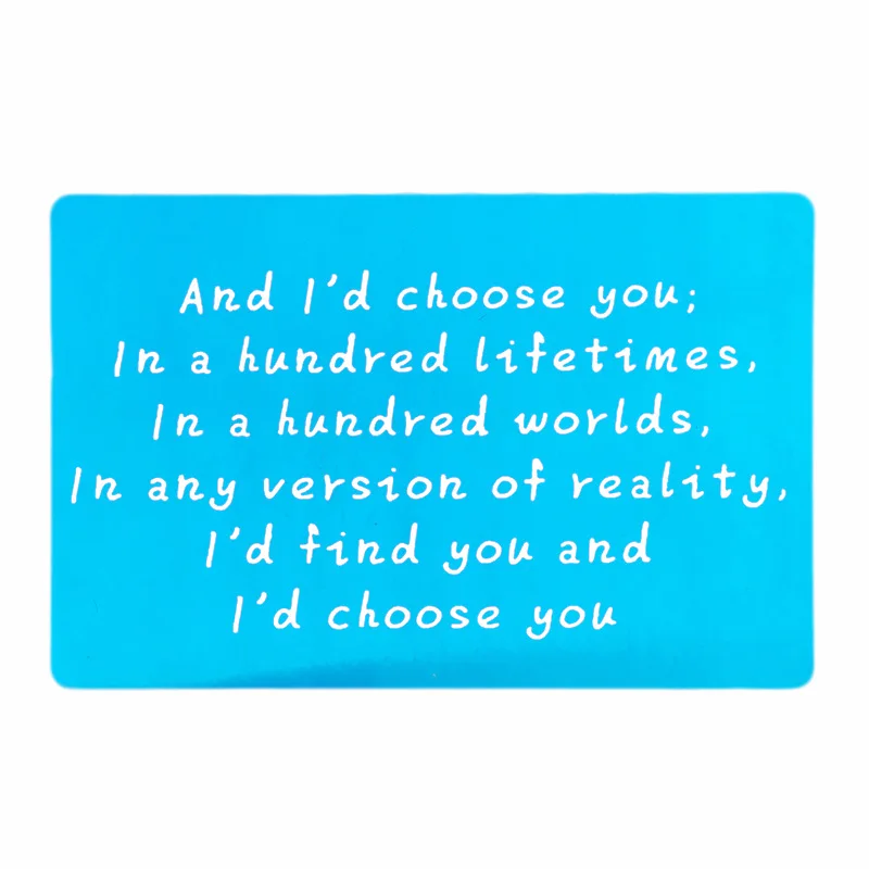 Мини-кошелек с надписью «Love Note Boyfriend Gifts» с гравировкой и гравировкой «I 'd Find You And I 'd Chose You» подарки на день рождения
