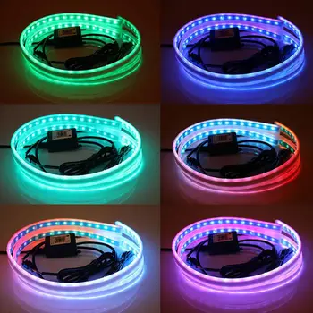 

Vehemo 30/45/60cm Daytime Running Lights Turn Signal CAR Mobile APP Control for Carros Accesorios Light Guide NEW Auto Hose
