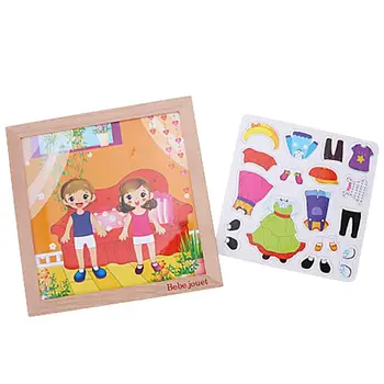 

1pc Dress-up Puzzle Changing Sorting Mini Clothes Puzzle for Boys Girls Children