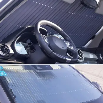 

To Keep Your Vehicle Cool And Damage Free Uv Sun And Heat Reflector Easy To Use Windshield Sun Shade Retractable Sun Shade