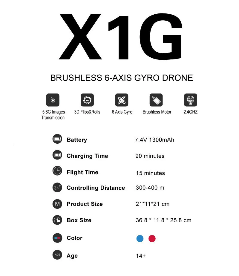 JJR/C JJRC X1G 5,8G FPV RC Дроны с 600TVL Камера Бесщеточный 2,4G 4CH 6-осевой Квадрокоптер игрушки RTF VS Syma X8G X8SW X8SC