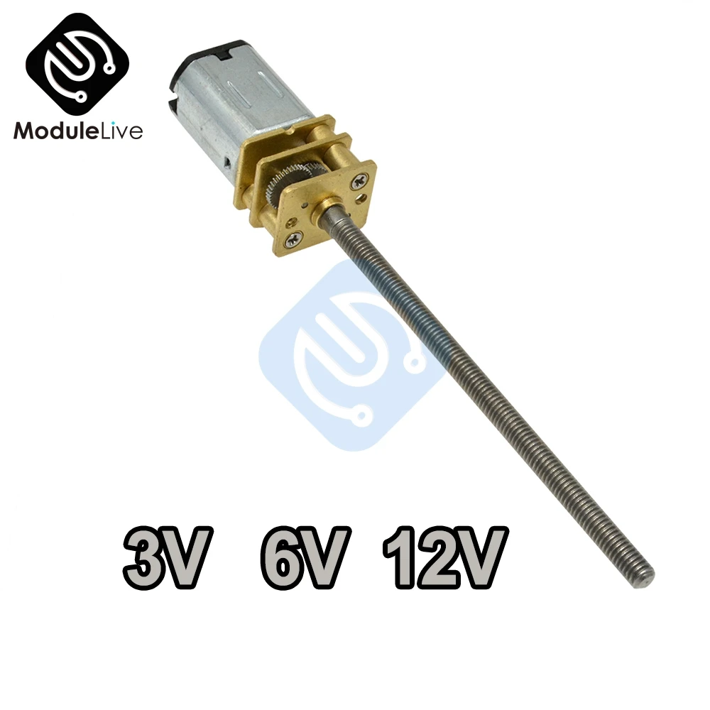 Двигатель постоянного тока 3 В/6 в/12 В N20 мини микро-металлическая передача двигателя Dc Моторный вал M3 x 55 мм 15/30/60/100/150/200/300/400/500/600/800/1000 об/мин