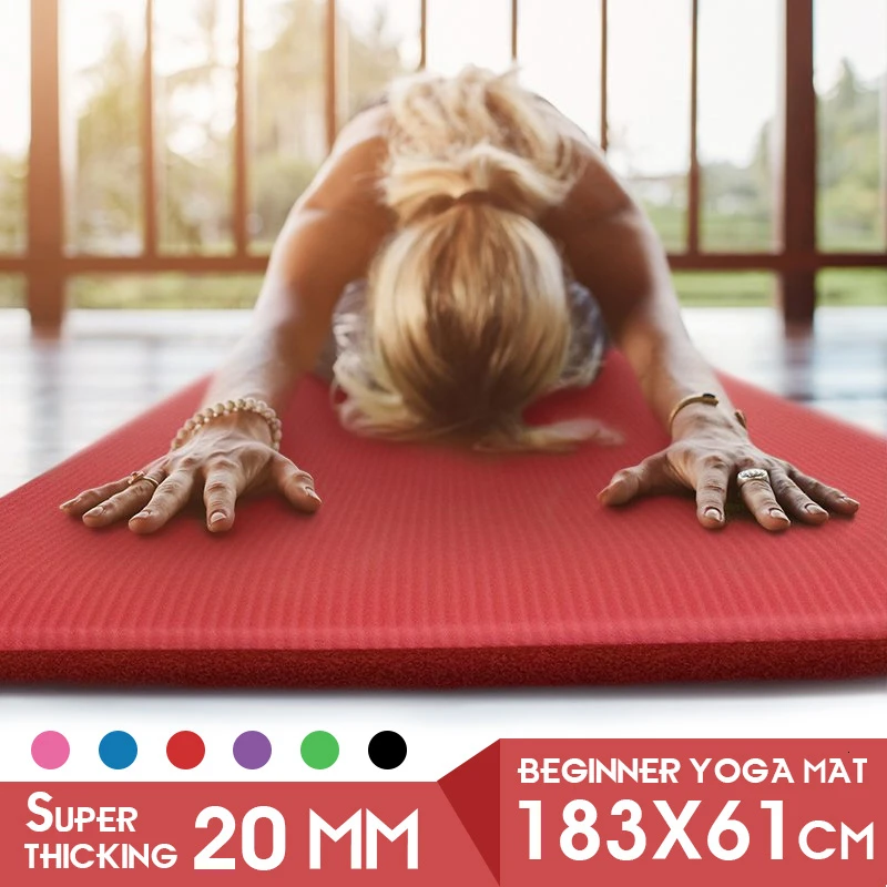

1830*610*20mm Thickess Non-Slip Yoga Mat Sport Gym Soft Pilates Mats Foldable For Body Building Fitness Exercises Equipment DIY