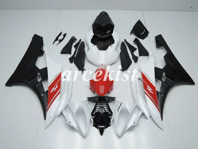 Литьевая Форма ABS мотоцикл обтекатели комплект для YAMAHA YZF-R6 2006 2007 06 07 R6 обтекатель набор красный белый черный на заказ