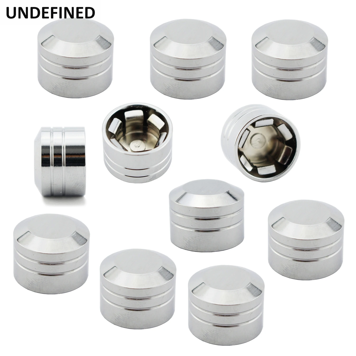 10pcs Head Bolt Cover For Harley Twin Cam Dyna Softail Touring FLH Chrome Schrauben Motor Topper Screw Caps Motorcycle Aluminum