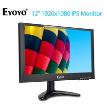 EYOYO EM12G ips компьютерный ПК монитор 1" FHD 1920x1080 ЖК-экран с VGA BNC AV USB монитор Pantalla для ТВ система видеонаблюдения DVR безопасности