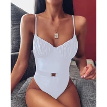Купальник, сдельный, женский сексуальный купальник,, пуш-ап, монокини, женский, с открытыми плечами, купальный костюм, белый, купальник для женщин