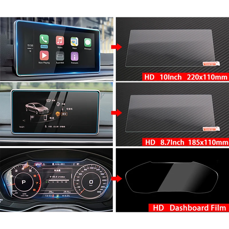brotect Pellicola Protettiva Vetro per Audi A4 B9 2017 Virtual Cockpit Protezione Schermo [Durezza Estrema 9H, Chiaro