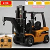 Multi-Functional Forklift Truck 2.4G Alloy Large Truck With Light 360Degree Rotation Lifting Electric Engineering Vehicle Truck 1
