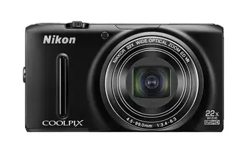 

USED NIKON COOLPIX S9500 DIGITAL Wi-Fi Digital Camera with 22x Zoom and GPS (Black) (OLD MODEL) full HD camera