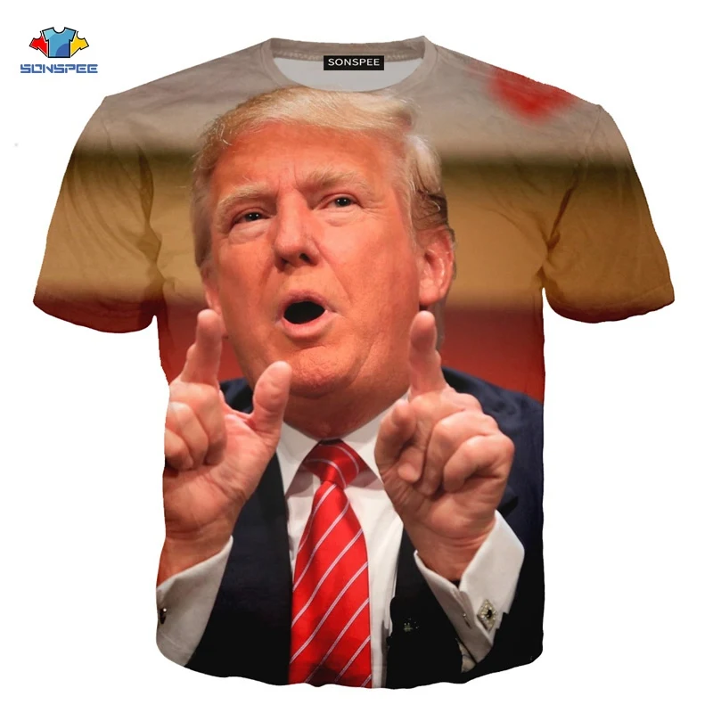 SONSPEE футболка с Дональдом Трампом футболка с 3D забавными мышцами и Трампом модная мужская одежда в стиле хип-хоп Детская рубашка мужская рубашка с американским рисунком - Цвет: 19