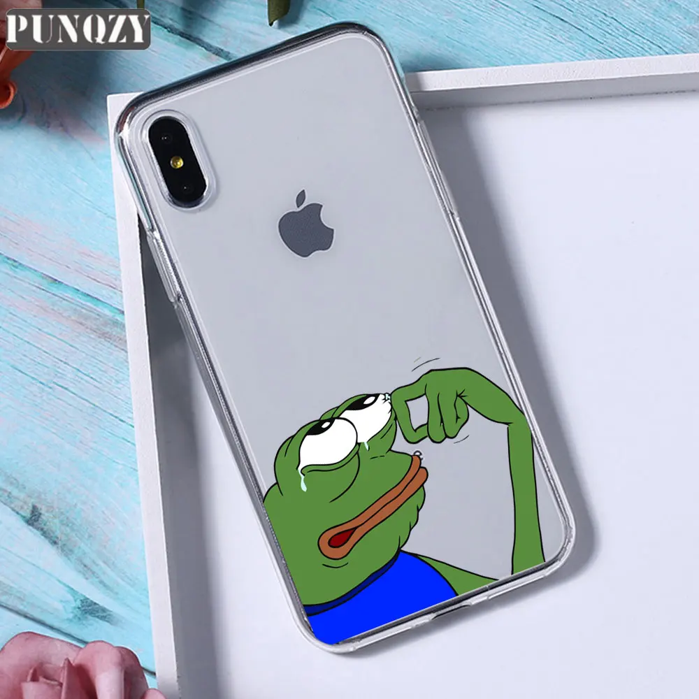 Забавный чехол для телефона Pepe The Frog Happy Cry fees Good Man для iPhone 11 pro max 6 6S 8 7 Plus 5 5S X XR XS MAX силиконовый чехол из ТПУ - Цвет: TPU A377