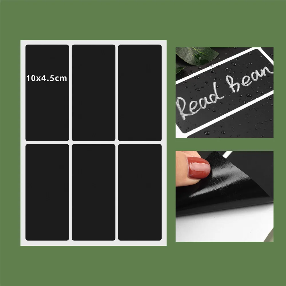 36pcs Spice Jars Stickers Waterproof Kitchen Label Sticker Blackboard Sticker Organizer Storage Bottles Stickers Labels Tags label stickers