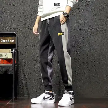 

Pants Men's Spring and Autumn Corduroy Trend Student Wild Sports Harlan Nine Points Loose Beam Tide Brand Casual Pants