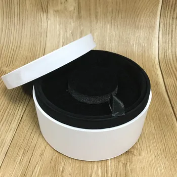 

12cm*6cm Packaging Paper Round Box Jewelry Display Ring Bracelet Earrings Gift Velvet Box Compatible with DIY Pandora Jewelry