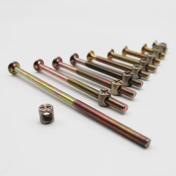 

10pcs M6 Carbon Steel Furniture Bolts Barrel Nuts Dowel Connector Fastener 10mm to 140mm