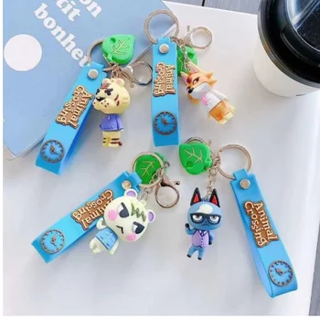 

Game Animal Crossing Silicone Keychain Fashion Game Animal Crossing Doll Pendant Keyring