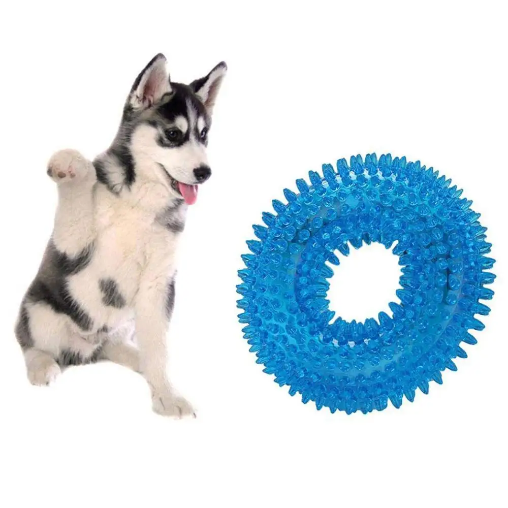 Rubber Balls Squeaker Trainer Sound Chew Interactive Toys Bite Teeth Cleaner Supplies Squeaky Toy For Dogs 3