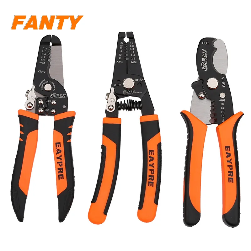 

High quality Cable Wire Stripper TAB Terminal Crimping Plier Tools Automatic Multifunctional Cutter Crimper