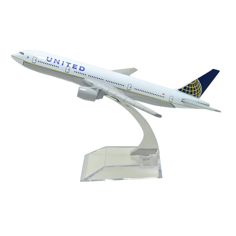 Династия Тан (TM) 1:400 16 см B777 Соединенные авиалинии металлическая модель самолета