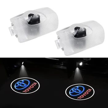 

2pcs LED Car Door Welcome Light Projector Logo Courtesy Laser Shadow Lamp For Toyota Corolla rav4 Camry Yaris Car Accessories