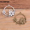   8PCS 33*35mm New Product Two Color Round Flower Charms Connector Jewelry Metal Alloy Jewelry Marking ► Photo 1/5