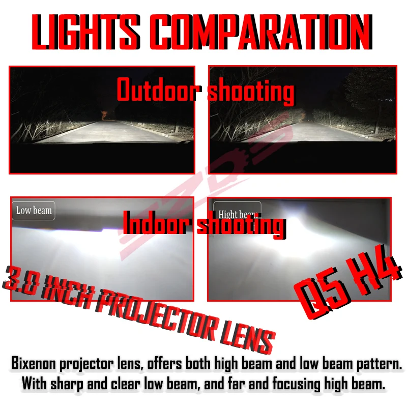 Автомобильные фары 3,0 дюймов Биксеноновые линзы проектора KOITO Q5 H4 модифицированные Ксеноновые лампы D2S D2H модифицированные оптические линзы