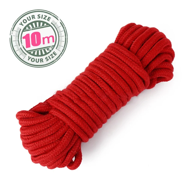 Cuerda de algodón de 5m/10 m para adultos, productos sexuales para mujeres, BDSM esclavo, Bondage, cuerda suave de algodón para juegos de adultos, cuerda para atar el juguete sexual de juego de rol 5