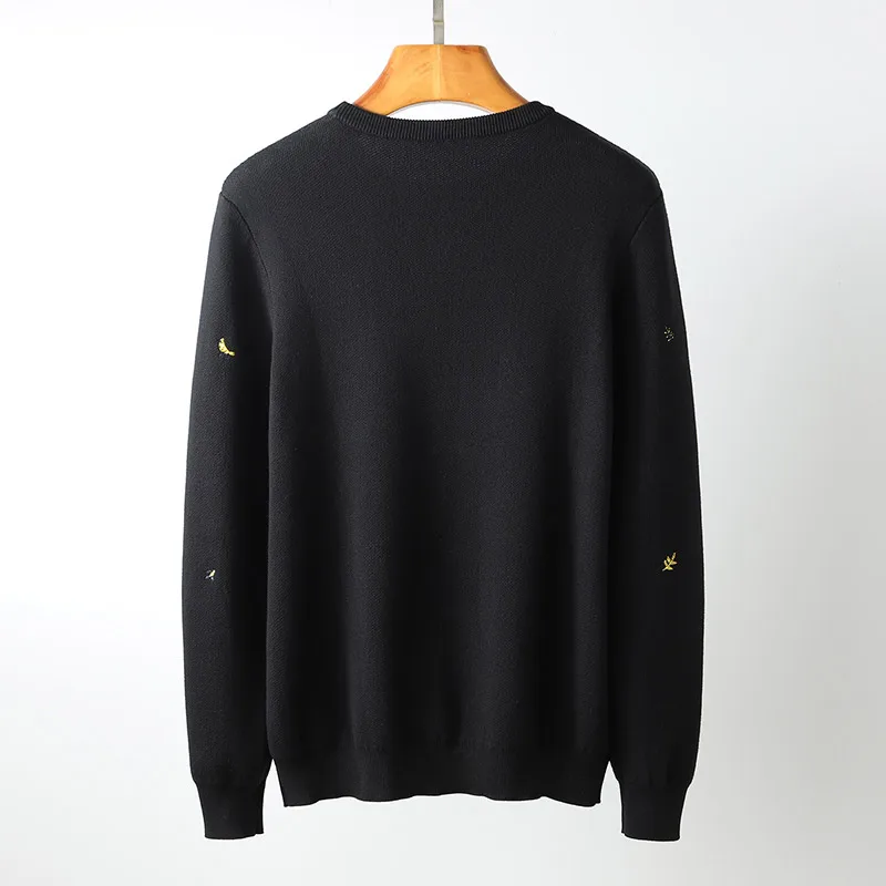 Y&CHIC осень и зима мужской толстый длинный рукав вышивка хлопок Crewneck пуловер свитер