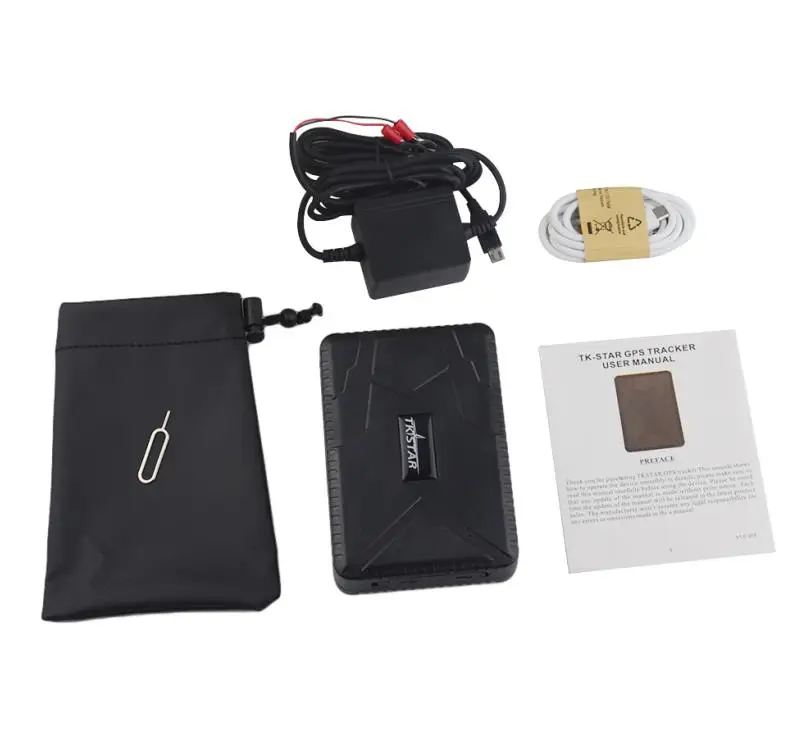 TKSTAR Strong Magnet GSM Car GPS Tracker Locator 10000mAh Standby Free Real Time Online APP Rastreador Tracking Device TK915 - Цвет: no box with charger