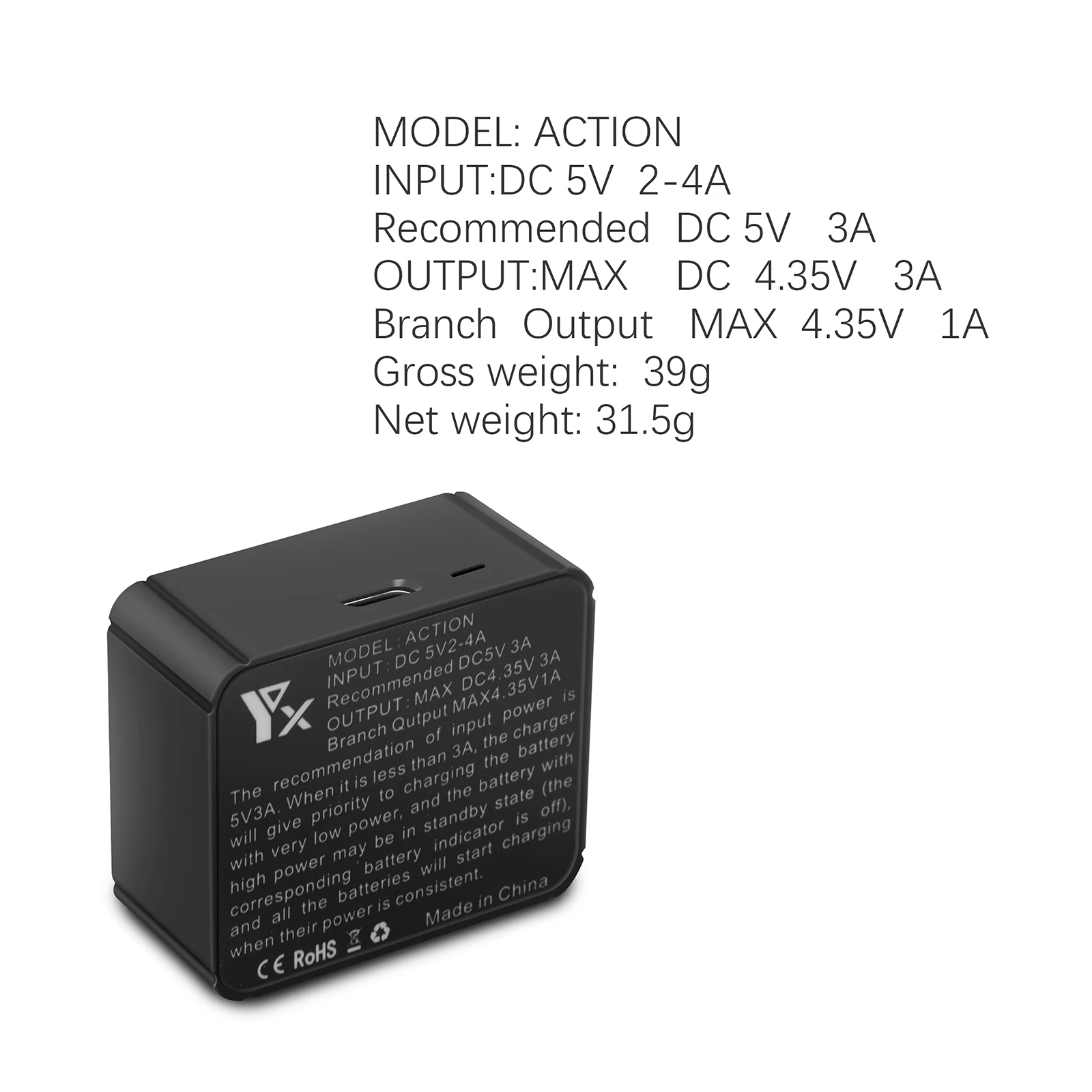 Зарядное устройство для DJI Osmo Action Sports camera интеллектуальный зарядный концентратор для Osmo Action литиевые батареи зарядное устройство