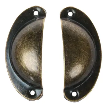 

12X bronze Iron sheet semicircle shell handle