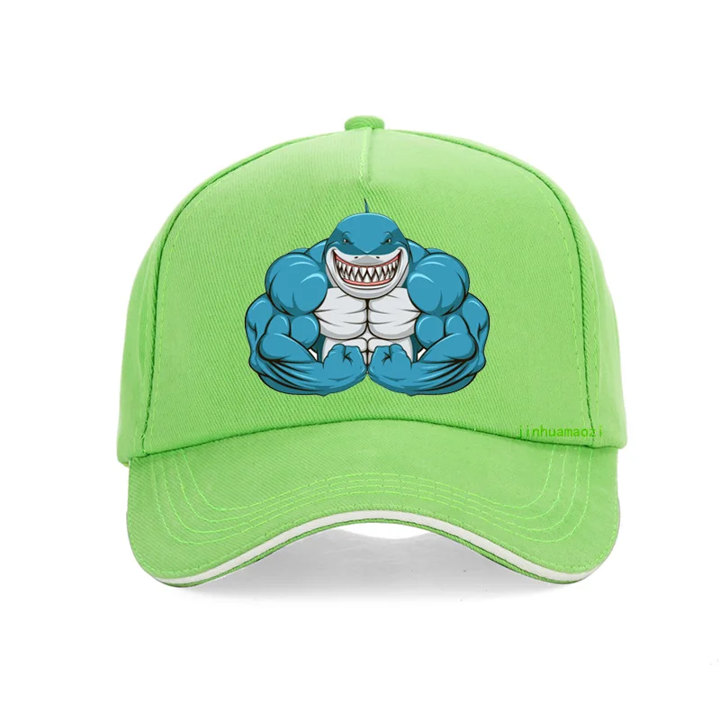 Зеленый Лидер продаж, модная мужская бейсболка для бодибилдинга wo, мужская бейсбольная кепка с мышечными акулами, регулируемый головной убор с героями мультфильмов, snapback gorra hombre - Цвет: Зеленый