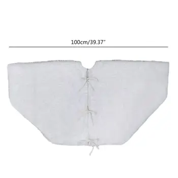 

100cm Christmas Tree Skirt Polygon Bottom Floor Mat Cover Xmas Decoration New Year Scene Layout Supplies