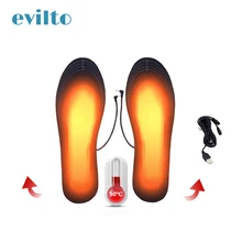 Evilto USB стельки с электрическим подогревом для ног, согревающие подушечки для женщин и мужчин, стельки для обуви с подогревом, для спорта на открытом воздухе, нагреватели, подставки для ног