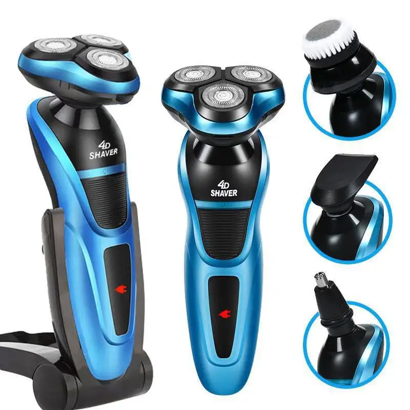

USB Car Mounted Multi-functional Fully Washable Electric Shaver 4D Three Cutter Head Rechargeable Men Beard Knife
