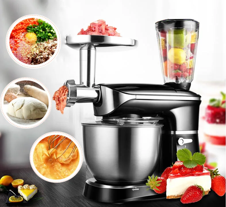 

1300W Bread Dough Mixer Eggs Blender 6.5L Kitchen Stand Food Milkshake/Cake Mixer Kneading Machine Dough Maker meat grinder
