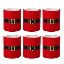 6 шт. рождественские очки одежда дизайнерские чехлы воды мешки бутылочные крышки Рождественская кружка украшения для вечеринок