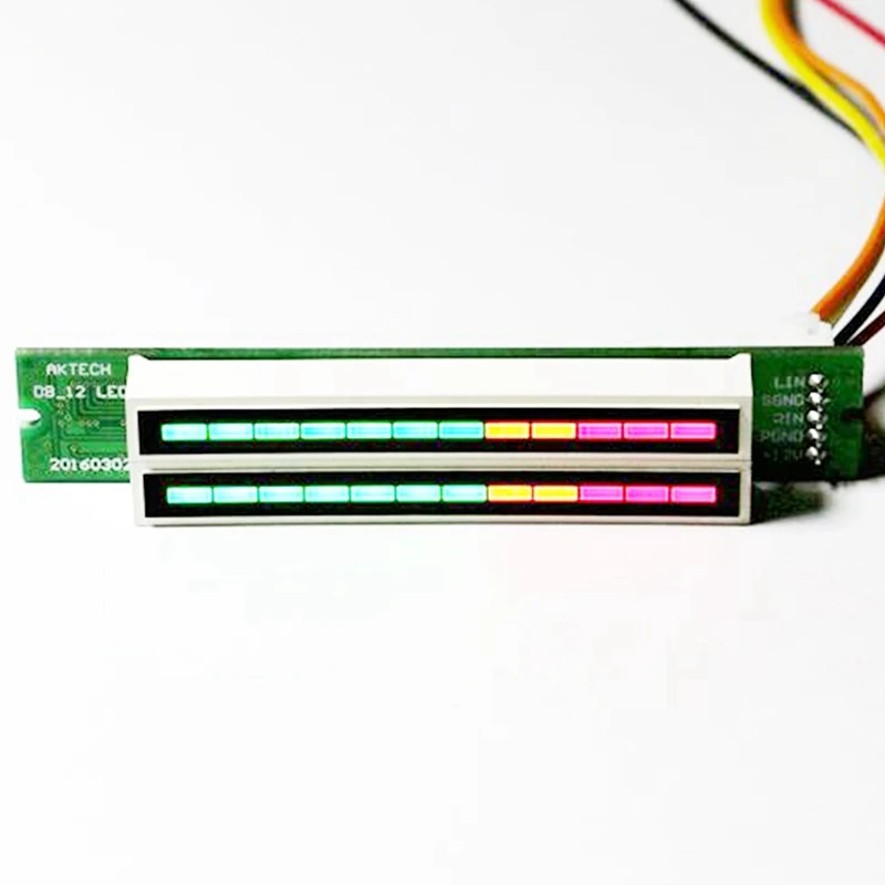 

Mini Dual 12 Level Indicator VU Meter Stereo Amplifier Board Adjustable Light Speed Board with AGC Mode Diy KITS
