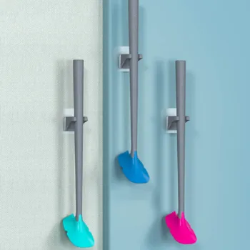 

New Silicone Toilet Cleaning Brush Wall-Mounted Easy To Store Household Floor Toilet Cleaning Bathroom Accessories Set