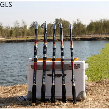 

2.1M 2.4M 2.7M 3.0M 3.6M Portable Telescopic Fishing Rod Travel Sea Fishing Spinning Rod Pesca