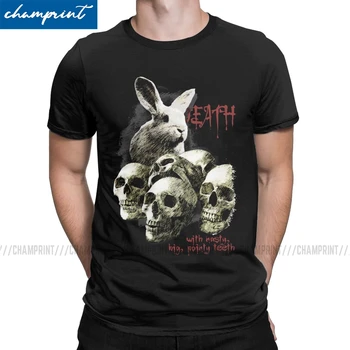 

Men's T-Shirts Killer Rabbit Funny Tees Monty Python and the Holy Grail Arthur Black Knight T Shirt Crewneck Clothing Classic