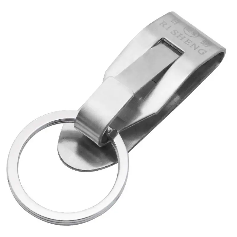 

Stainless Steel Keyring Security Clip On Heavy Duty Belt Key Clip Belt Keychain AXYD