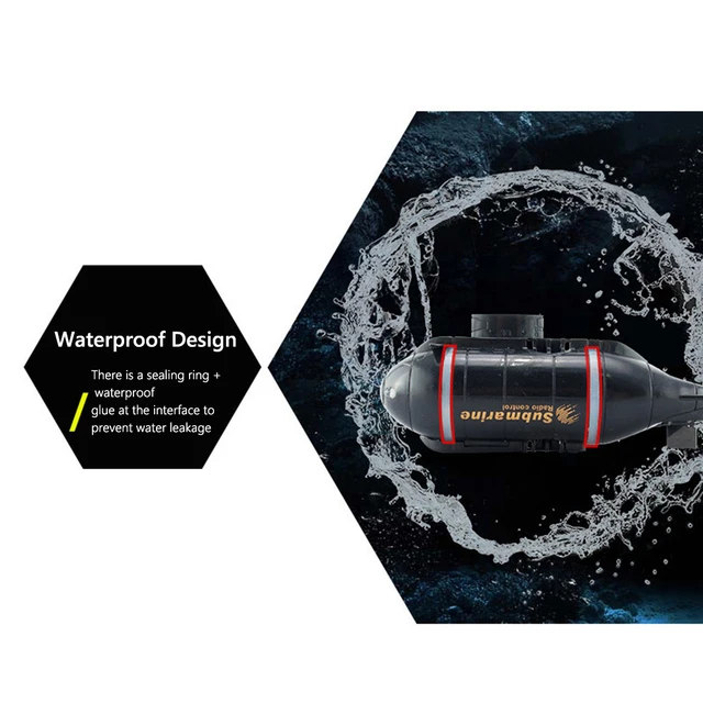 2.4G Remote Control Kids Toy Water Sports Submarine Electric Boat 6 Channel Mini Wireless Remote Control Diving Model 6