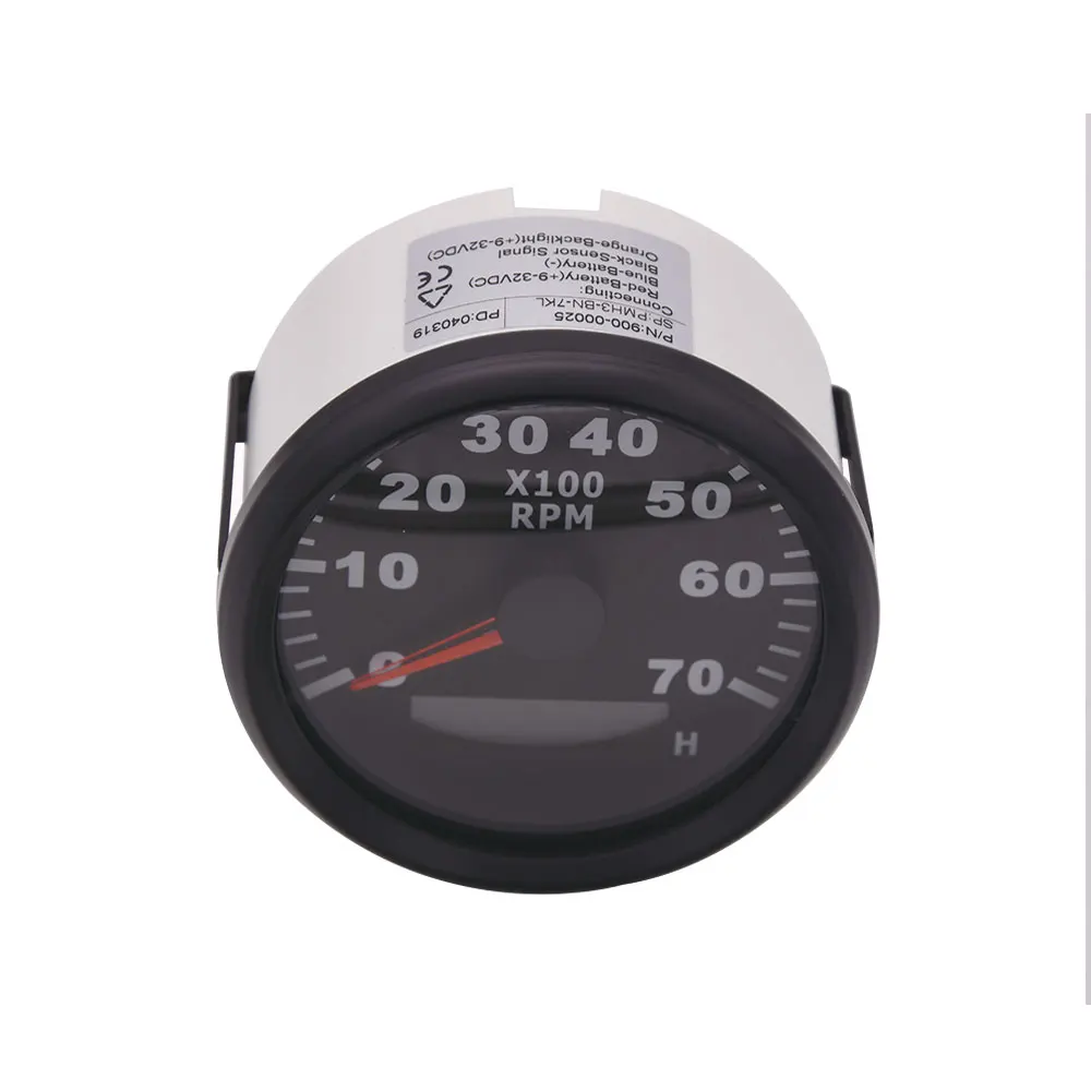 85mm 7000RPM Tachometer Waterproof LED Digital Hourmeter Marine Outboard Diesel Engine Motor Generator Tacho Meter Gauge 9-32V