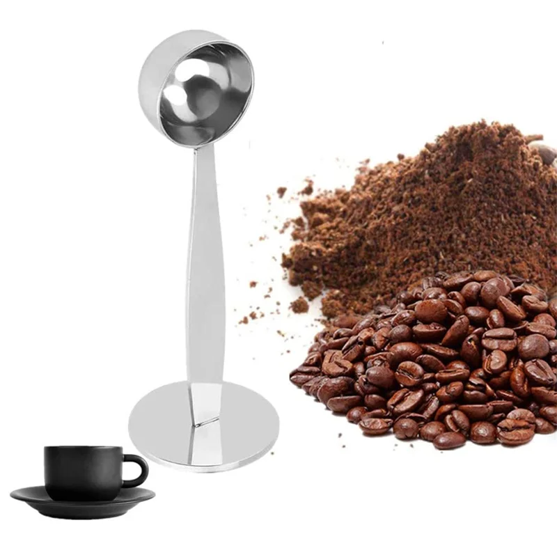 2 in 1 Coffee Scoop and Tamper Standing Espresso Scoop Espresso Measure Tamper Coffee Scoop Dual