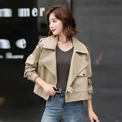 High-Quality Leather Jacket Women's Leather Clothing Autumn New PU Leather Casual Short Jacket Motorcycle Female Outerwear 2021