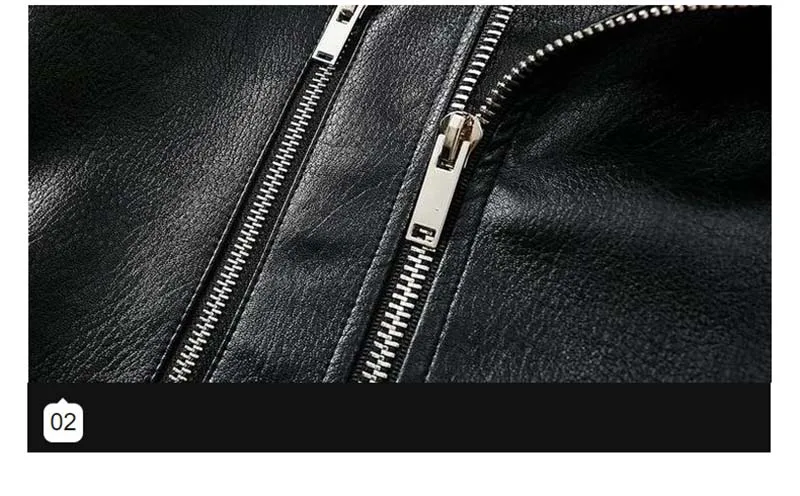 Men Fashion Pu Leather Jackets Eagle Embroidery Motorycle Faux Leather Jackets Coats For Male Brand Designer (2)