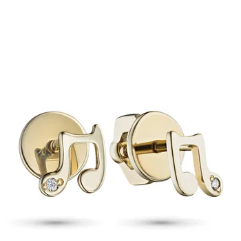 

Pusety of yellow gold with diamond e0301ps04200826